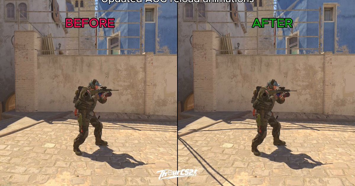 AUG Reload animations were updated in Today's CS2 Update, duration reduced from 3.7 secs to 3.2 secs
